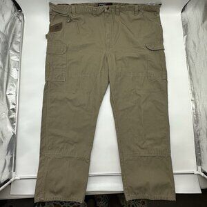 Wrangler Riggs Workwear Men's Size 54x30 Brown Canvas Ripstop Cargo Pants